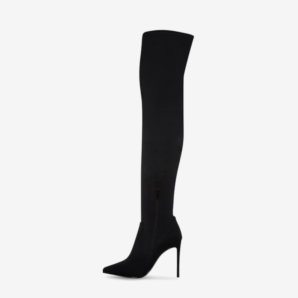 STEVE MADDEN - Size 6 - Stiletto High Knee Fabric Boots